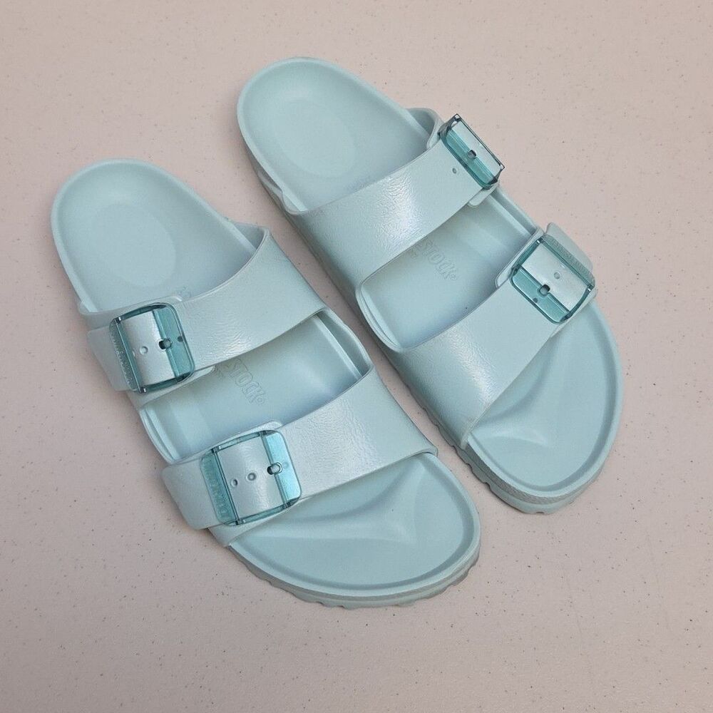 Birkenstock Arizona Essentials EVA Sandals Sea Glass Blue Women 40 US W 9 Men 7